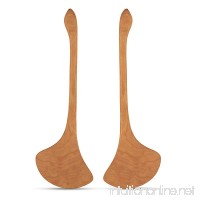 Jonathan's Family Spoons Set of 2 Large Salad Spoons  Handmade Cherry Wooden Spoons for Serving  12 Inches Long - B0779LQKZK